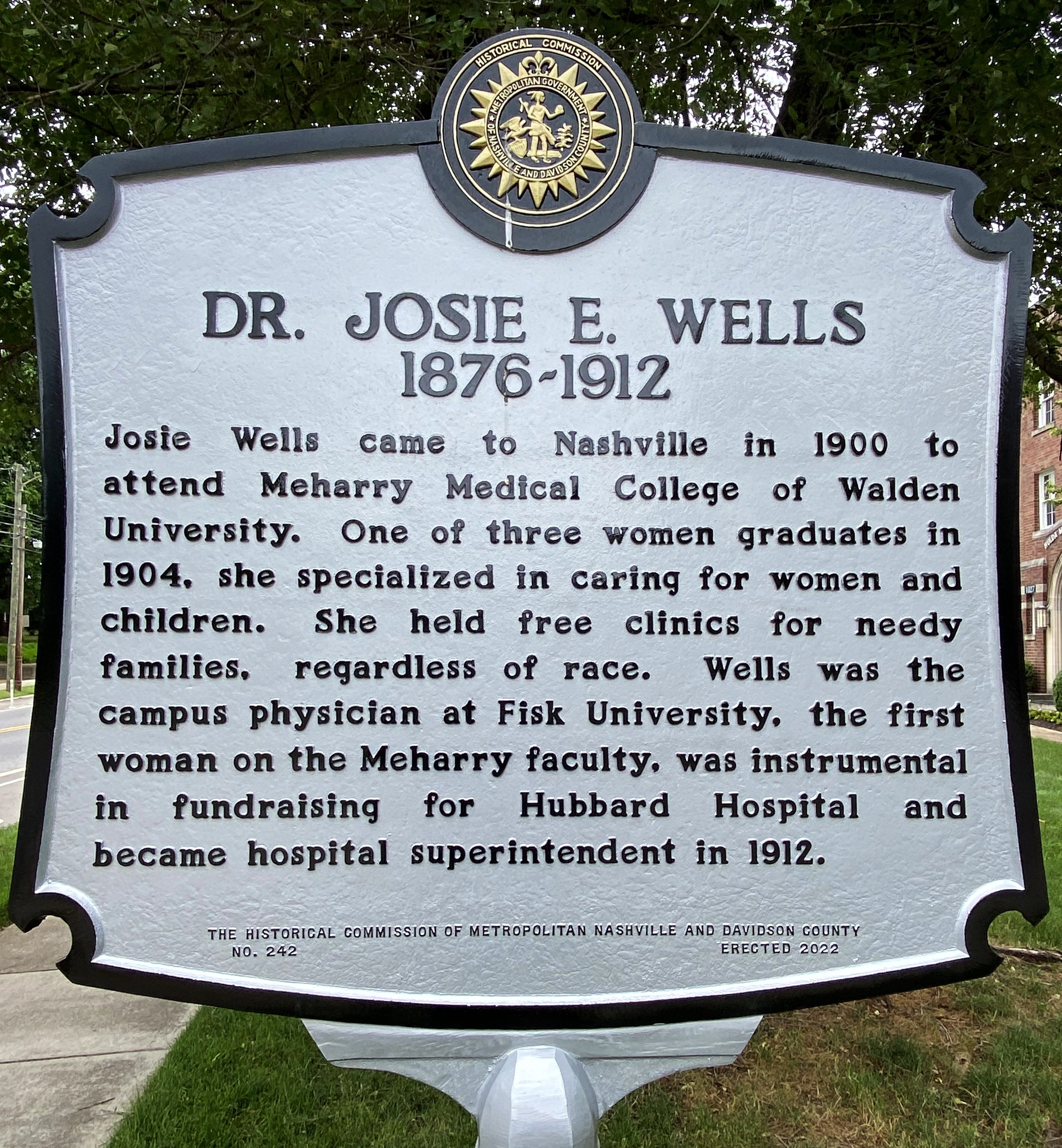 Josie English Wells (GW005) – Nashville Historical Newsletter